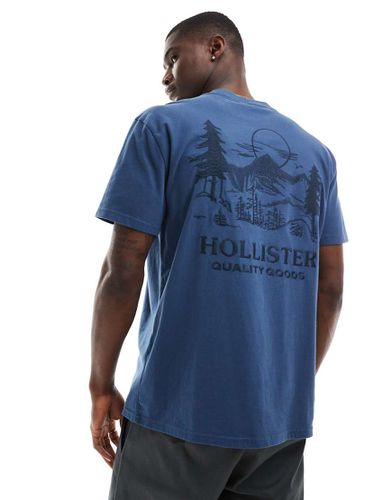 T-shirt décontracté brodé au dos - Hollister - Modalova