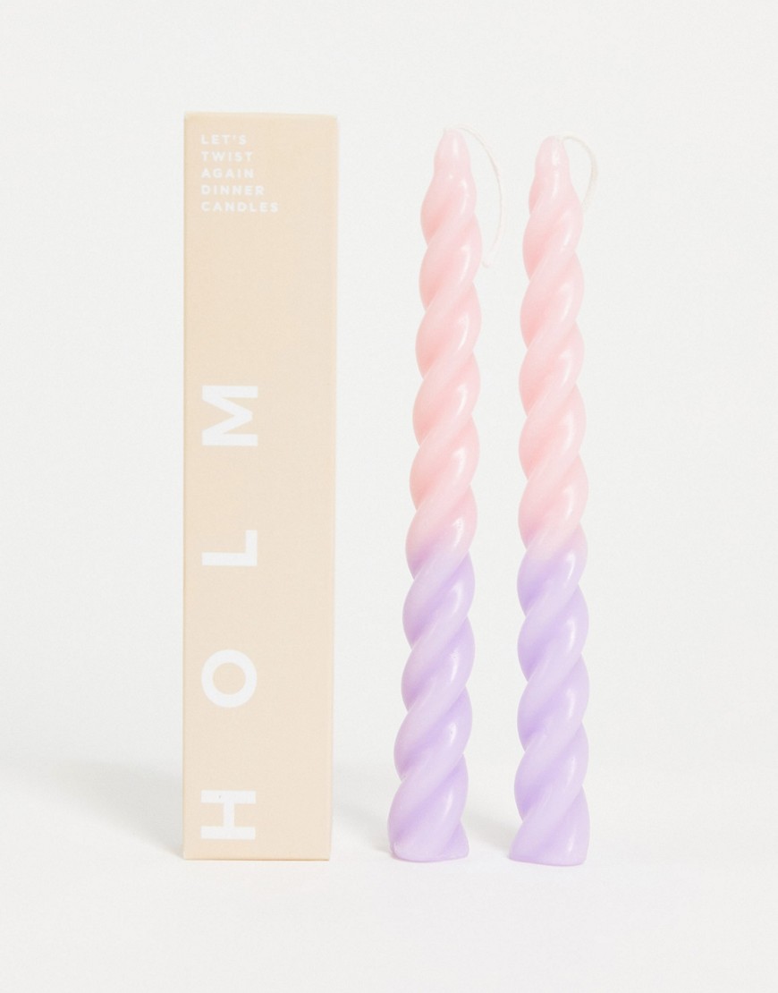 HOLM - Let's Twist Again - Bougies d'ambiance - Rose et lilas - House Of Lady Muck - Modalova