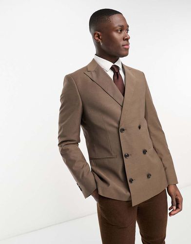 Harry - Veste de costume ample en bambou à double boutonnage - Marron - Harry Brown - Modalova