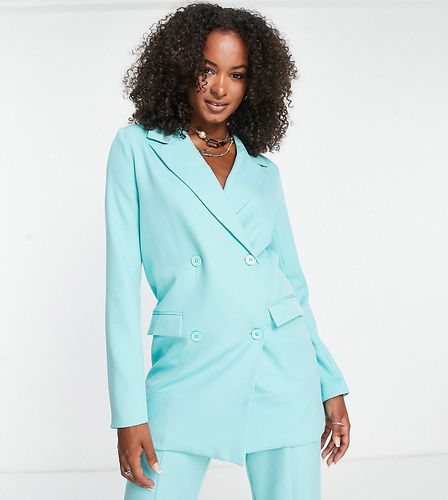 Blazer d'ensemble oversize à double boutonnage - Turquoise - Heartbreak Tall - Modalova