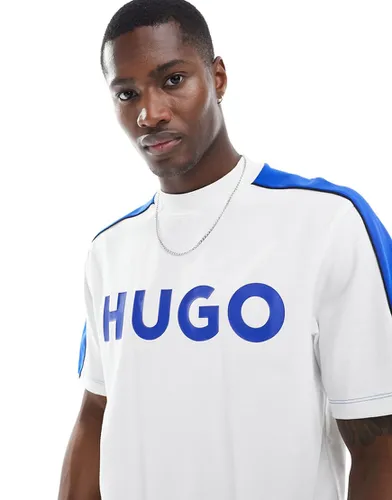 T-shirt oversize à logo avec bandes - Hugo Blue - Modalova