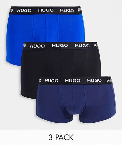 Hugo - Lot de 3 boxers avec taille à logo - Bleu et - HUGO Bodywear - Modalova