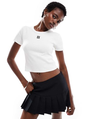 HUGO Red - T-shirt crop top - Blanc - Hugo Red - Modalova