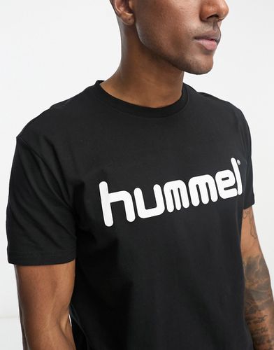 T-shirt à manches courtes en coton avec logo - Noir - Hummel - Modalova