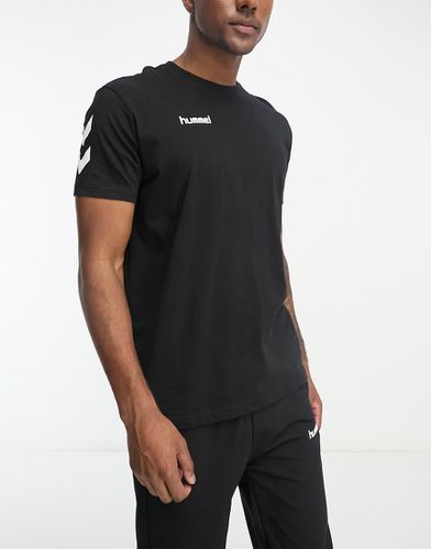 T-shirt à manches courtes en coton avec logo - Noir - Hummel - Modalova