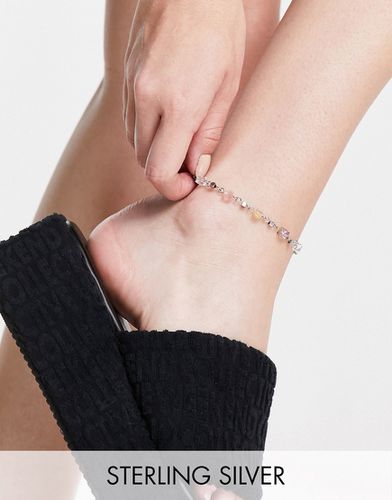 Denisa - Bracelet de cheville en acier inoxydable avec perles pastel - Image Gang - Modalova