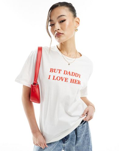 T-shirt à inscription But Daddy I Love Her » - In The Style - Modalova