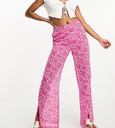 Pantalon ample à imprimé fleuri - Rose - Influence Petite - Modalova