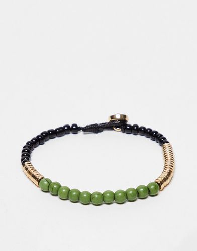 Bracelet de perles avec étoile - Noir, vert et - Icon Brand - Modalova