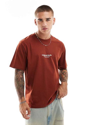 T-shirt oversize avec logo Originals - Rouille - Jack & Jones - Modalova