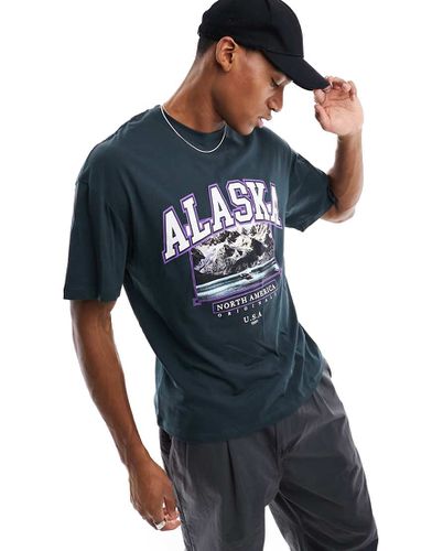 T-shirt décontracté à imprimé Alaska - foncé - Jack & Jones - Modalova