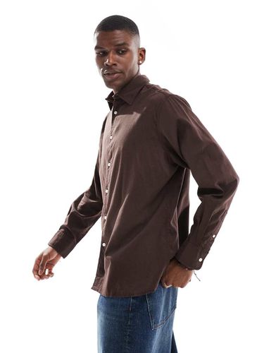 Chemise oversize en coton - chocolat - Jack & Jones - Modalova