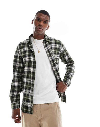 Chemise à carreaux en flanelle - Kaki - Jack & Jones - Modalova