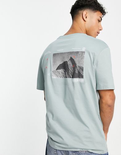 Core - T-shirt oversize avec imprimé montagne au dos - clair - Jack & Jones - Modalova