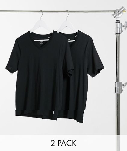 Essentials - Lot de 2 t-shirts col V ajusts - Jack & Jones - Modalova