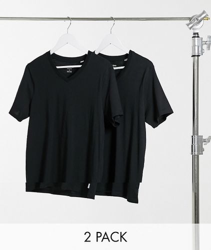 Essentials - Lot de 2 t-shirts col V ajustés - Jack & Jones - Modalova