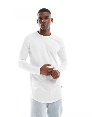 Essentials - T-shirt long à manches longues et ourlet arrondi - Jack & Jones - Modalova