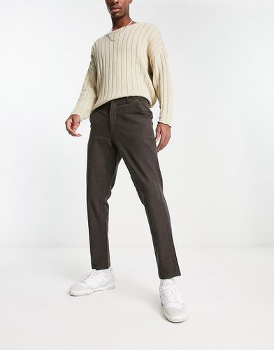 Intelligence - Ollie - Pantalon habillé coupe ample à chevrons - Marron chiné - Jack & Jones - Modalova