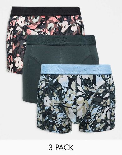 Lot de 3 boxers à imprimé fleurs - Jack & Jones - Modalova