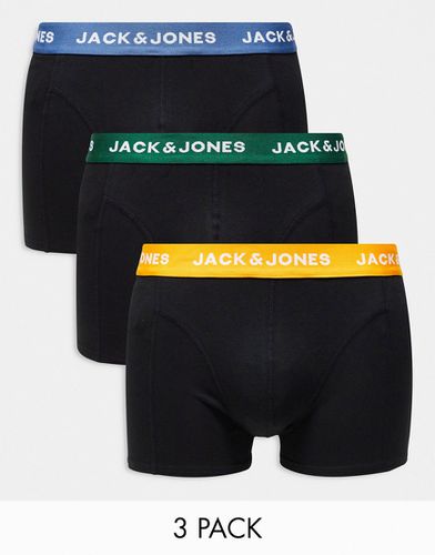 Lot de 3 boxers à taille colorée - Jack & Jones - Modalova