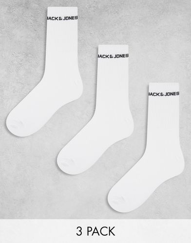 Lot de 3 paires de chaussettes de tennis avec logo - Jack & Jones - Modalova