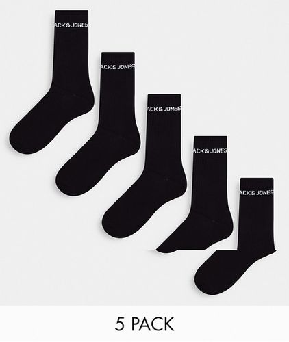 Lot de 5 paires de chaussettes de sport à logo - Jack & Jones - Modalova