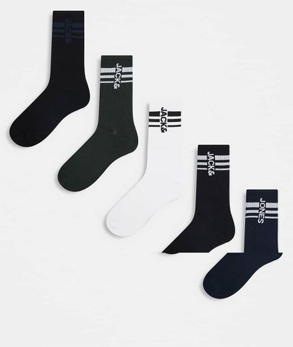 Lot de 5 paires de chaussettes de tennis - Jack & Jones - Modalova