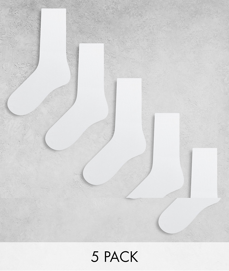 Lot de 5 paires de chaussettes de tennis - Jack & Jones - Modalova