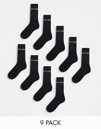 Lot de 9 paires de chaussettes côtelées à logo - Jack & Jones - Modalova