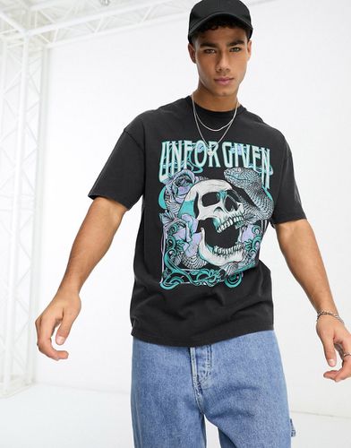 Originals - T-shirt oversize à imprimé Unforgiven au dos - délavé - Jack & Jones - Modalova