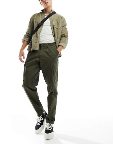 Pantalon habillé cargo à pinces coupe fuselée - Kaki - Jack & Jones - Modalova