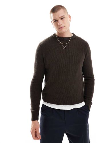 Pull ras de cou texturé - Marron - Jack & Jones - Modalova