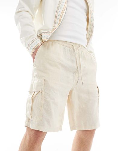 Short cargo large en lin - Beige - Jack & Jones - Modalova