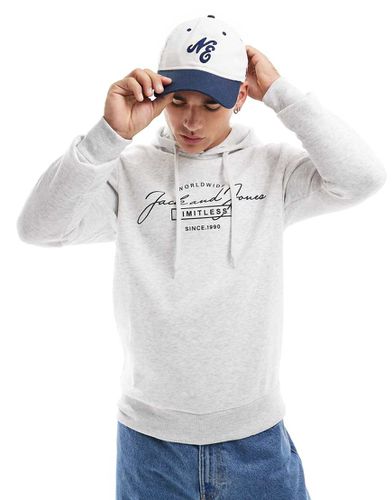 Sweat à capuche à logo manuscrit - Jack & Jones - Modalova