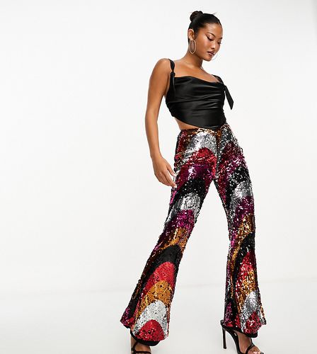 Pantalon évasé à sequins - Jaded Rose Petite - Modalova