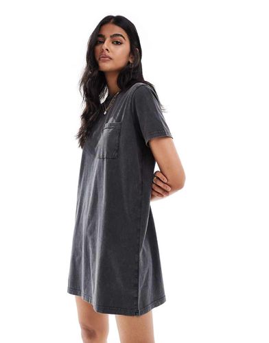 Robe t-shirt courte avec poche - délavé - Jdy - Modalova