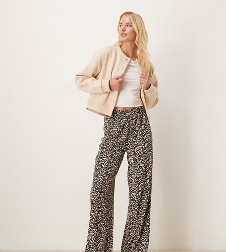 Pantalon large textur  imprim lopard - Jdy Tall - Modalova