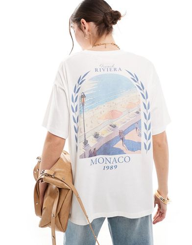 T-shirt oversize à imprimé Monaco au dos - Jjxx - Modalova