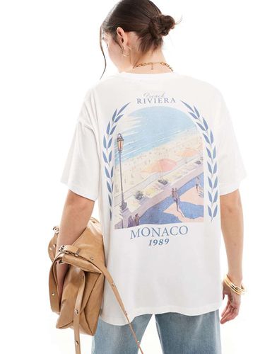 T-shirt oversize à imprimé Monaco au dos - Jjxx - Modalova