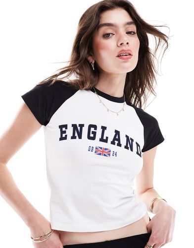 T-shirt effet rétréci à imprimé England devant - Jjxx - Modalova