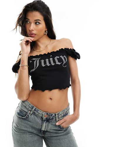 Top Bardot avec strass - Juicy Couture - Modalova