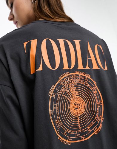 T-shirt oversize manches longues à imprimé zodiaque - Only - Modalova