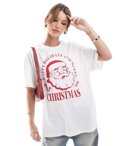 T-shirt oversize à imprimé Christmas style vintage - Only - Modalova