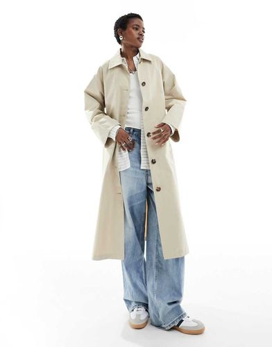 Trench-coat long texturé - Beige - Only - Modalova