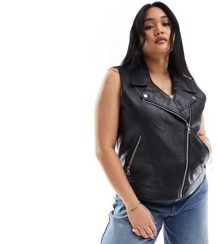 Blouson style motard en similicuir - Only Curve - Modalova