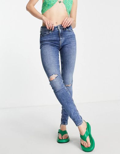 Jean skinny taille haute avec détails déchirés - moyen - Only - Modalova