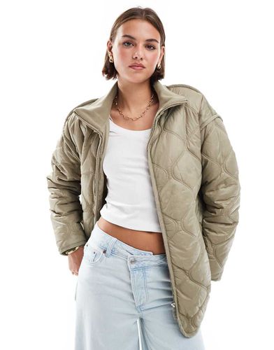 Manteau matelassé oversize - sauge - Only - Modalova