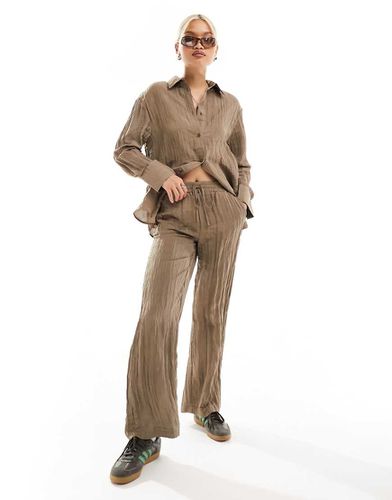 Pantalon d'ensemble large texturé - clair - Only - Modalova