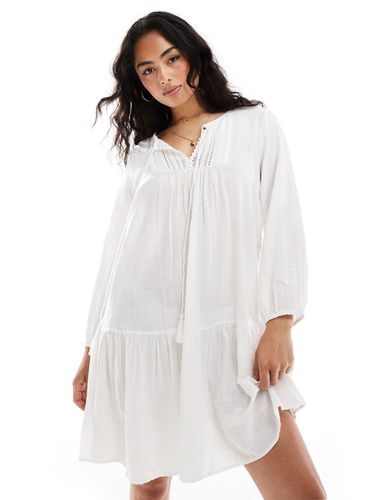Robe tunique mi-longue avec détail en crochet - Only - Modalova