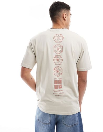 T-shirt décontracté avec imprimé Japon - Beige - Only & Sons - Modalova